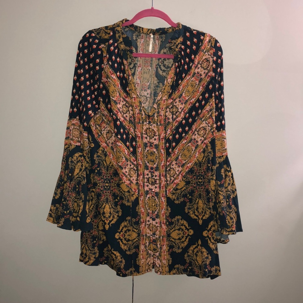 Free People Blue Floral Dress
